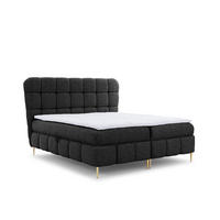 BOXBETT Grazia In Corbett - Schwarz, Holzwerkstoff/Textil (160/200cm) - Fun Möbel