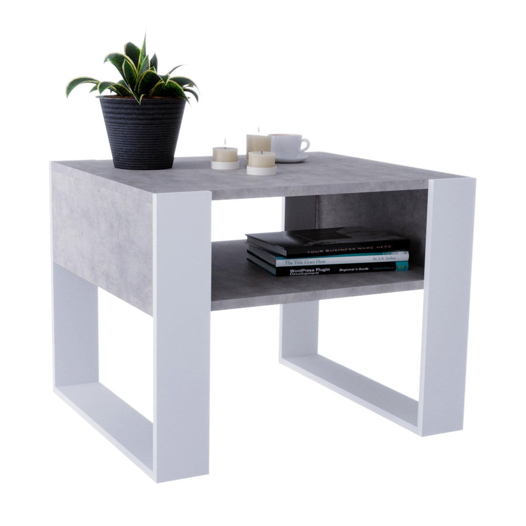 COUCHTISCH KARO 65 - Multicolor/Weiß, Holz (53.6/65/45cm) - Mat-Haus