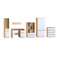 JUGNEDZIMMER-SET ARCO A 6-teilig in Weiß Arctic Matt / Wotan Eiche - Eiche Wotan/Weiß, Holzwerkstoff (405/195/52cm) - Deine Möbel 24