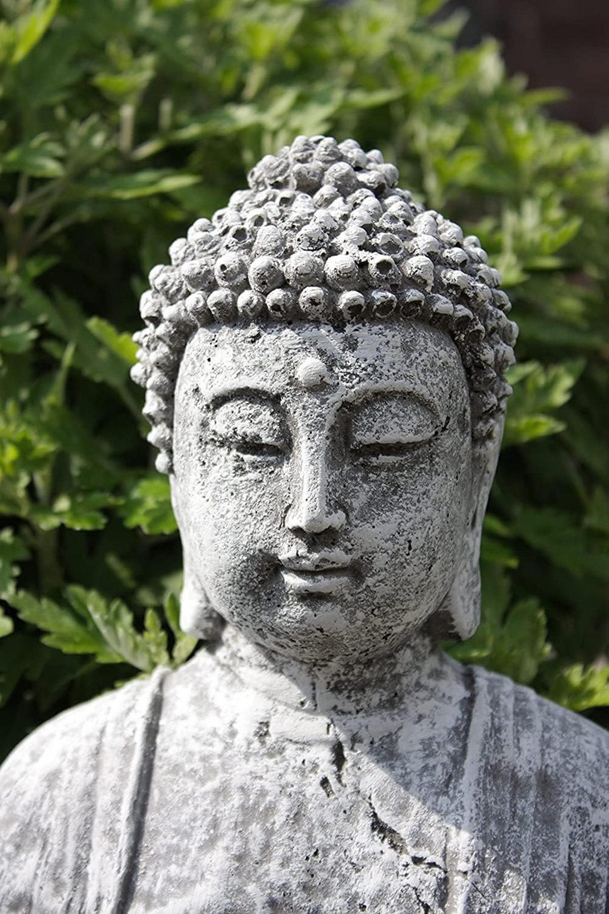 STEINFIGUR großer Buddha Shiva, Frostfest, massiver Steinguss - Grau, Stein (25/38/18cm) - stoneandstyle