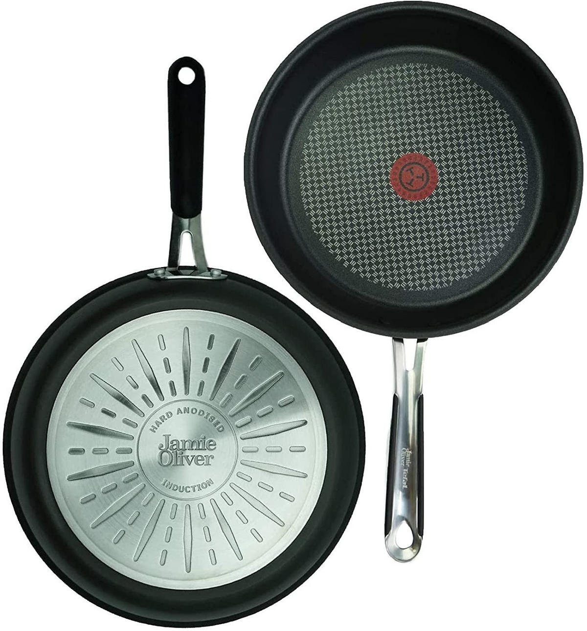PFANNEN-SET E75604 Jamie Oliver 4-Teilig - Rot, Keramik/Metall - Tefal