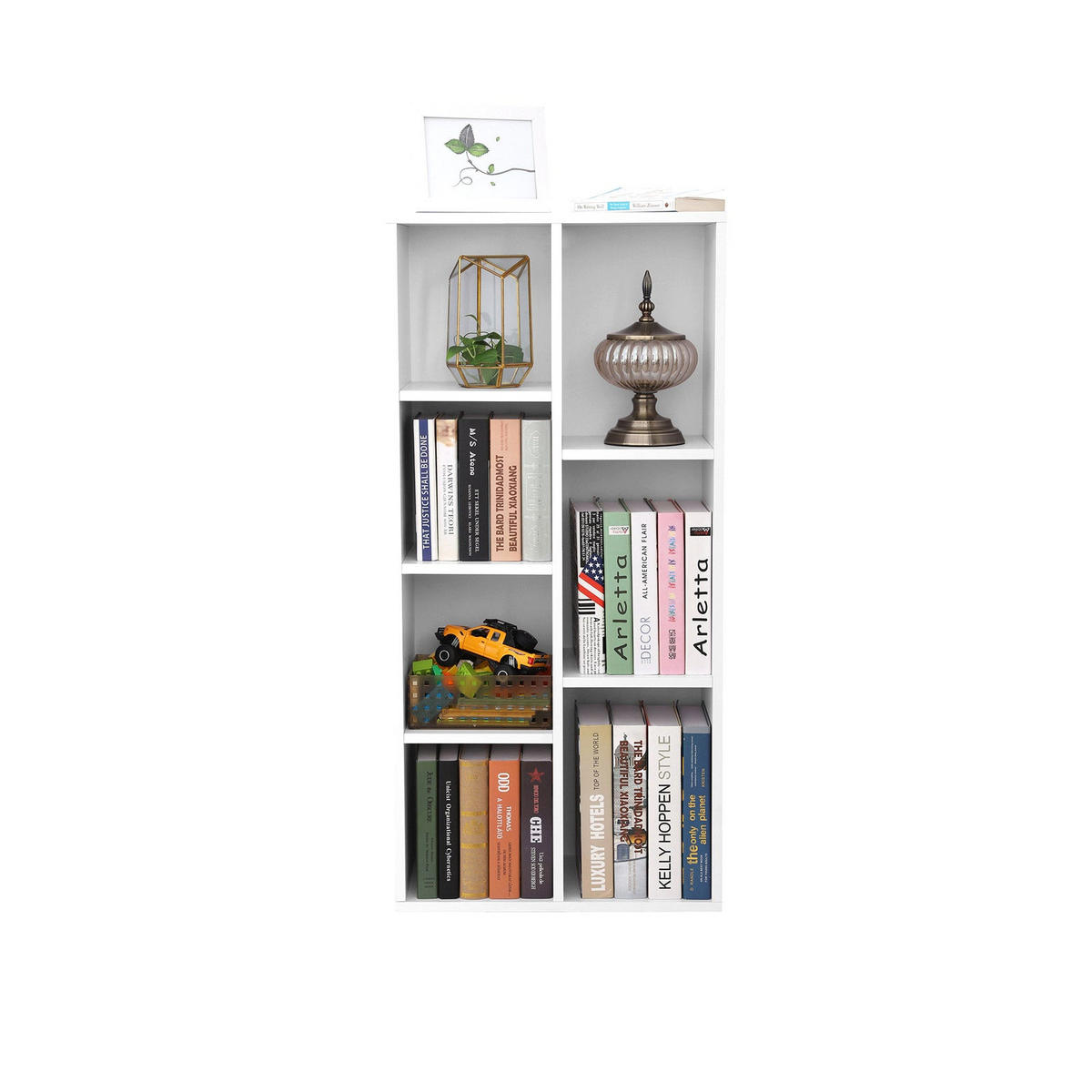 BÜCHERREGAL WÜRFELREGAL - Weiß, Holzwerkstoff (24/106/50cm) - Hansiro