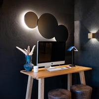 LED-WANDLAMPE Cloud Schwarz Ø 30/40/50cm - Schwarz, Metall (120/4.4/120cm) - s.luce