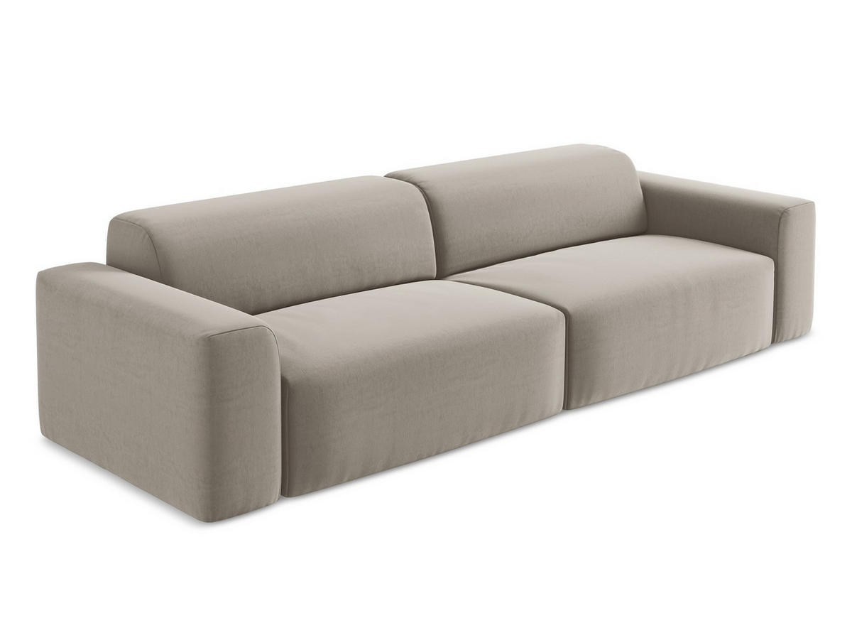 POUF Samt Stoff Rot - Weinrot/Schwarz, Holzwerkstoff/Kunststoff (75/41/90cm) - Makamii