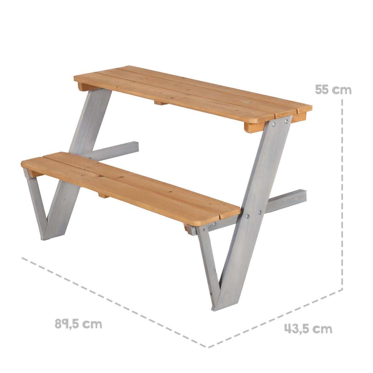 PICKNICKERWEITERUNGSSET für Spielhaus 456067 - Multicolor, Holz (89.5/55/43.5cm) - Roba