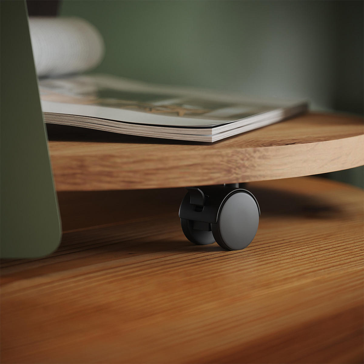 KONFERENČNÍ STŮL Lofta Zelená 40 x 40 cm - zelená barva/barva dubu, kompozitní dřevo (40/40/46cm) - Vicco