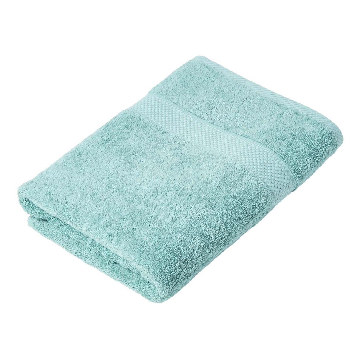 DUSCHTUCH Essential seegrün 70/130 cm - Pastellgrün, Textil (70/130cm) - Homescapes