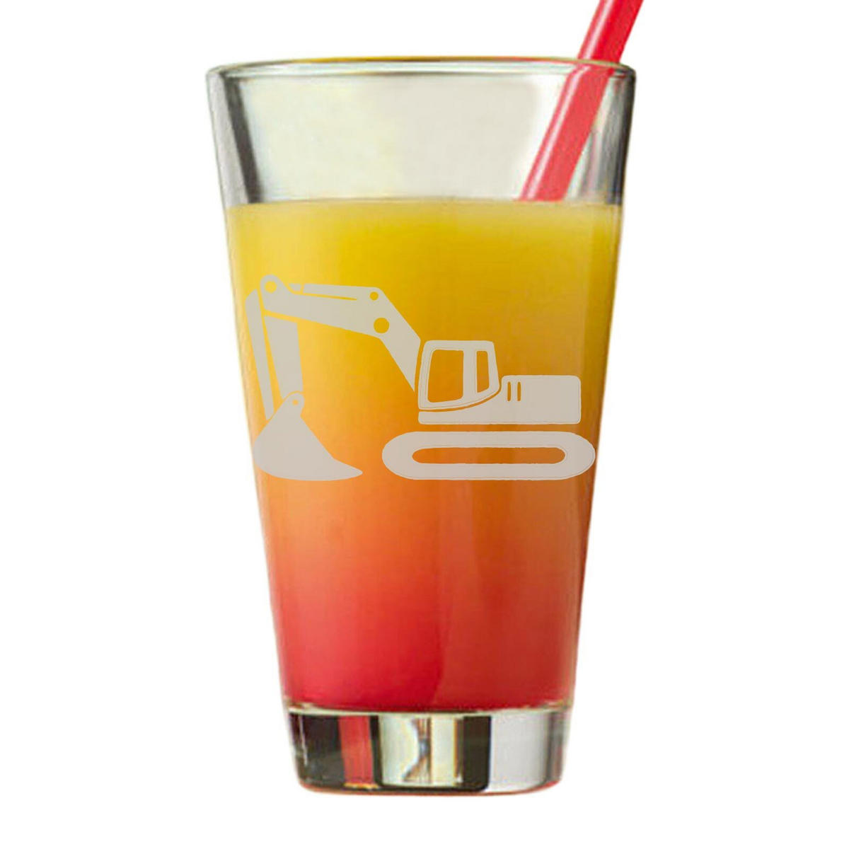 KINDERBECHER Bagger transparent 300 ml - Transparent, Glas (0.3L) - LUXENTU