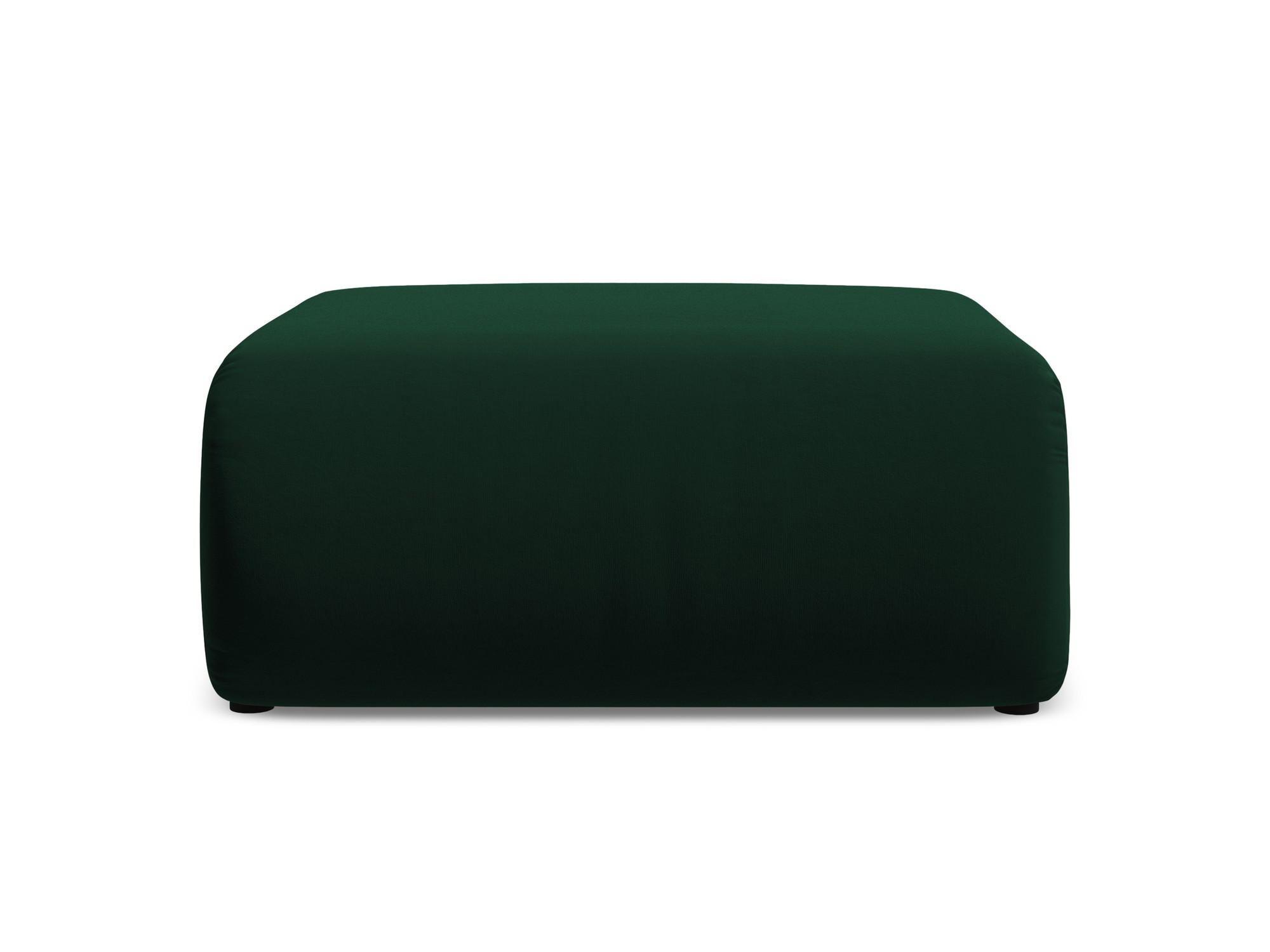 POUF Samt Stoff Grün - Dunkelgrün/Schwarz, Kunststoff/Textil (94/40/89cm) - Makamii