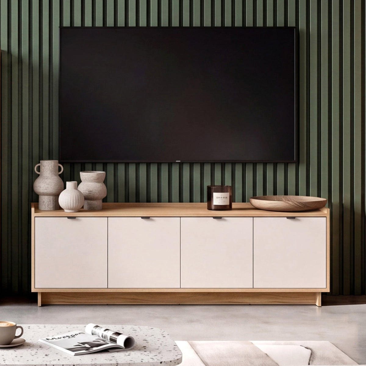 TV STOLÍK Donna Kašmír - béžová, kompozitné drevo (173.5/59.5/42cm) - Petits-meubles