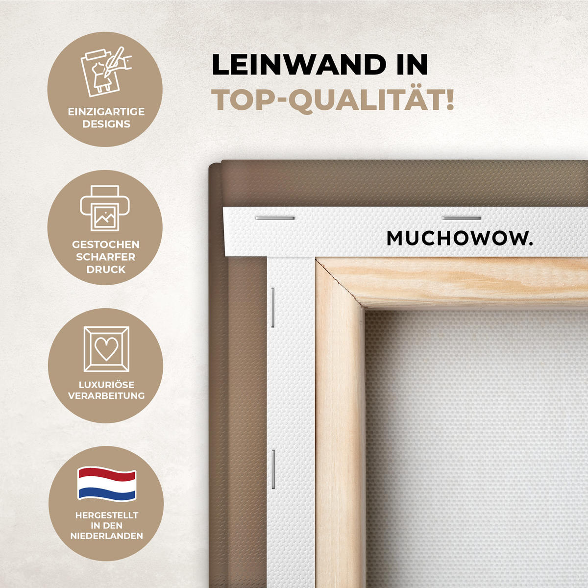 LEINWANDBILD Löwenzahn - Beige - Natur - Blume Wohnzimmer Groß 120x80 cm - Hellbraun, Textil (120/80cm) - MuchoWow