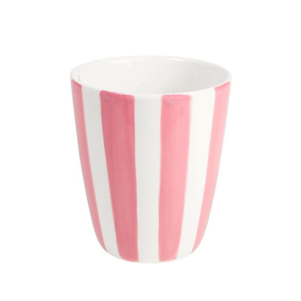 BECHER Rosa Streifen in Rosa - 350 ml - Multicolor, Keramik (0.35L) - Blond Amsterdam