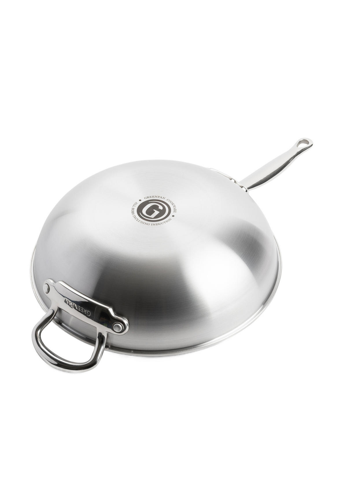 WOK Premiere - Silberfarben, Metall (30cm) - GreenPan