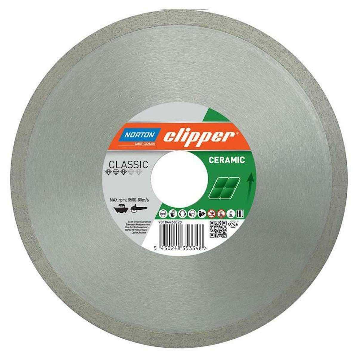 DIAMANTTRENNSCHEIBE Classic Ceramic 230 x 25,4 mm 70184628734 - Multicolor, Metall (26/24/1cm) - Norton Clipper