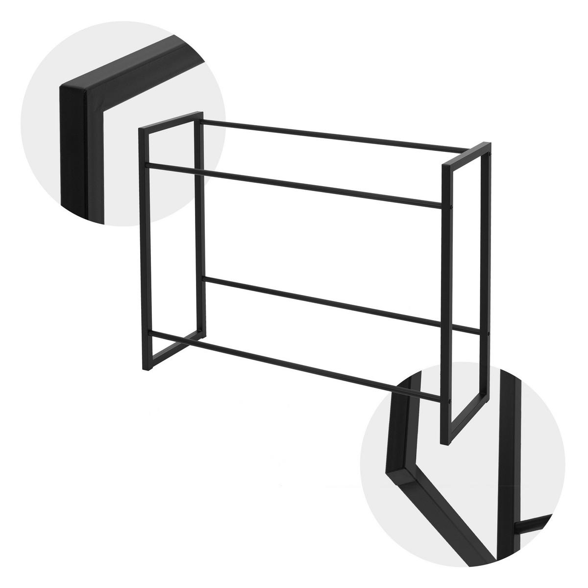 GETRÄNKEKISTENREGAL - Schwarz, Metall (32/108.5/100cm) - ML-DESIGN
