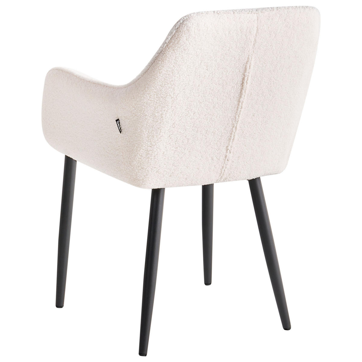 ÉTKEZŐSZÉK 2 darabos Szett Fehér Alden - fekete/fehér, textil (58/86/63cm) - Beliani
