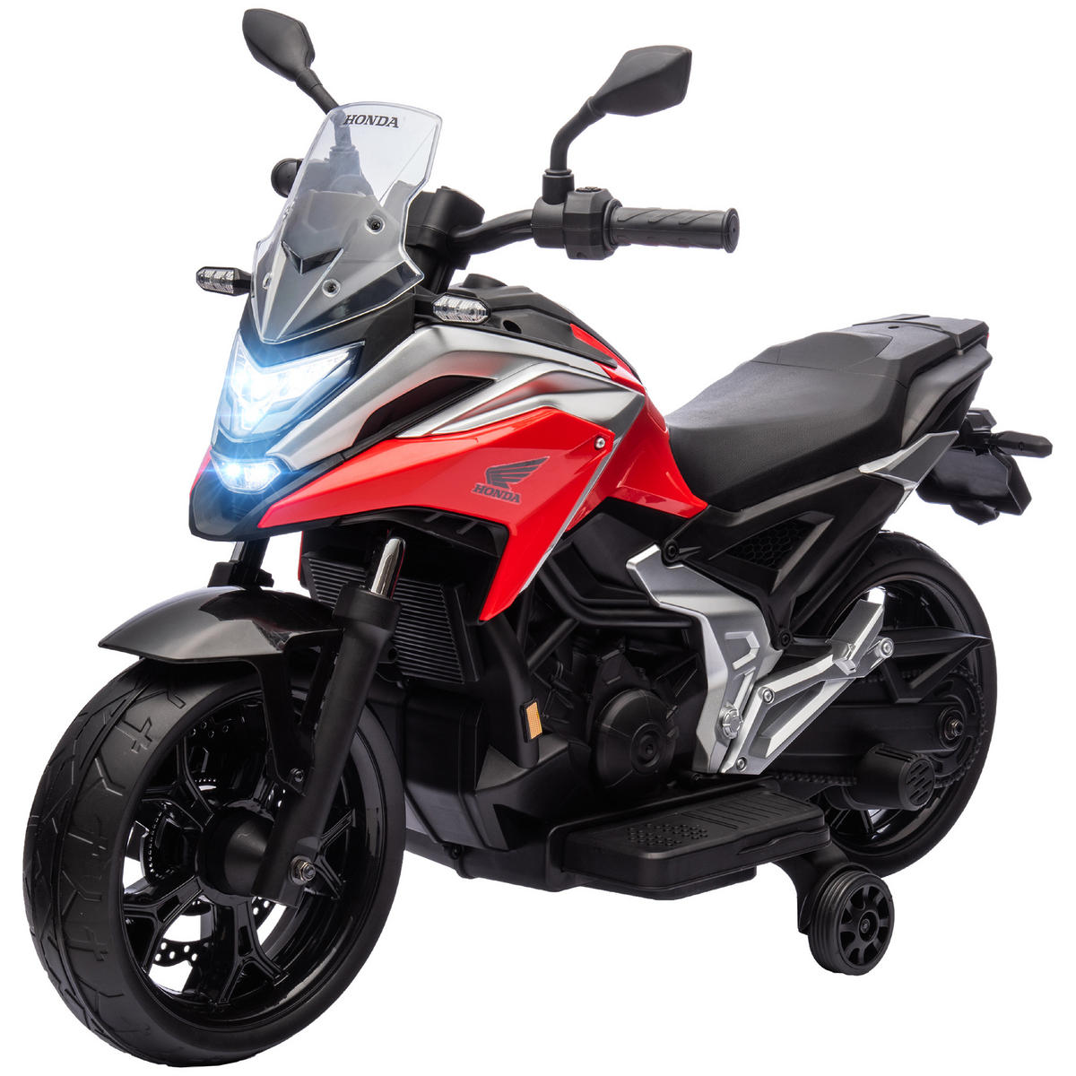 ELEKTRO-KINDERMOTORRAD DE-06186 Honda lizenziert mit Musik und Licht Rot - Rot, Kunststoff/Metall (107/46/75cm) - ComfortXL