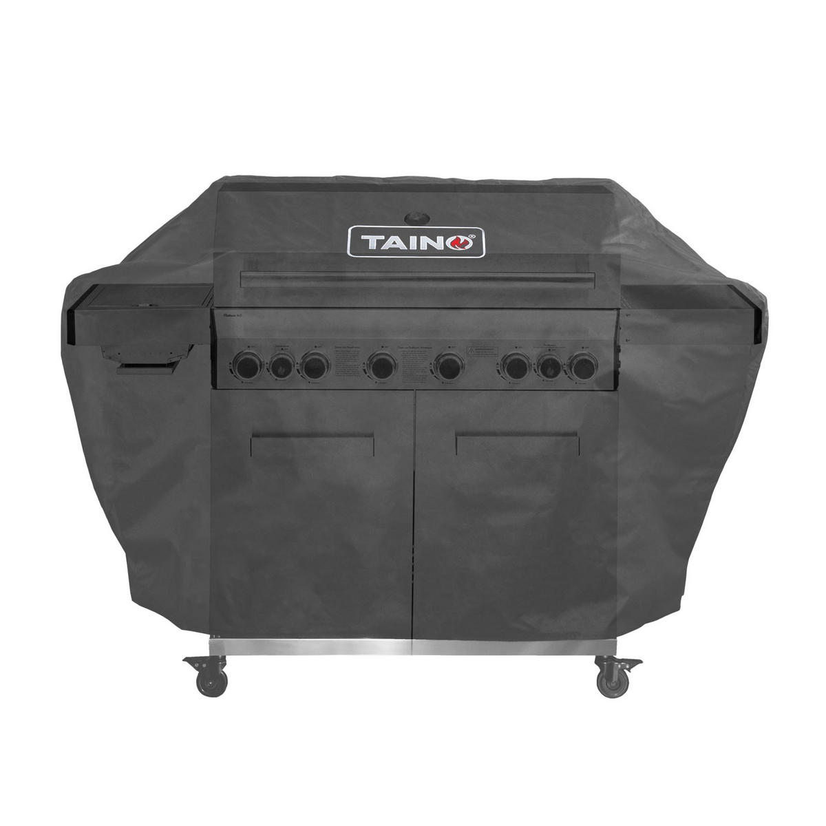 GRILLABDECKHAUBE PLATINUM BLACK YAMARA 6 Brenner - Schwarz, Textil (165/105/55cm) - TAINO