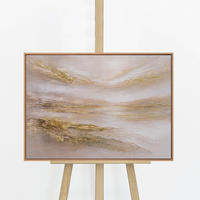 GEMÄLDE Stiller Horizont Schattenfugenrahmen Eichefarben 70x50 cm - Eichefarben, Holz (70/50cm) - YS-art gallery