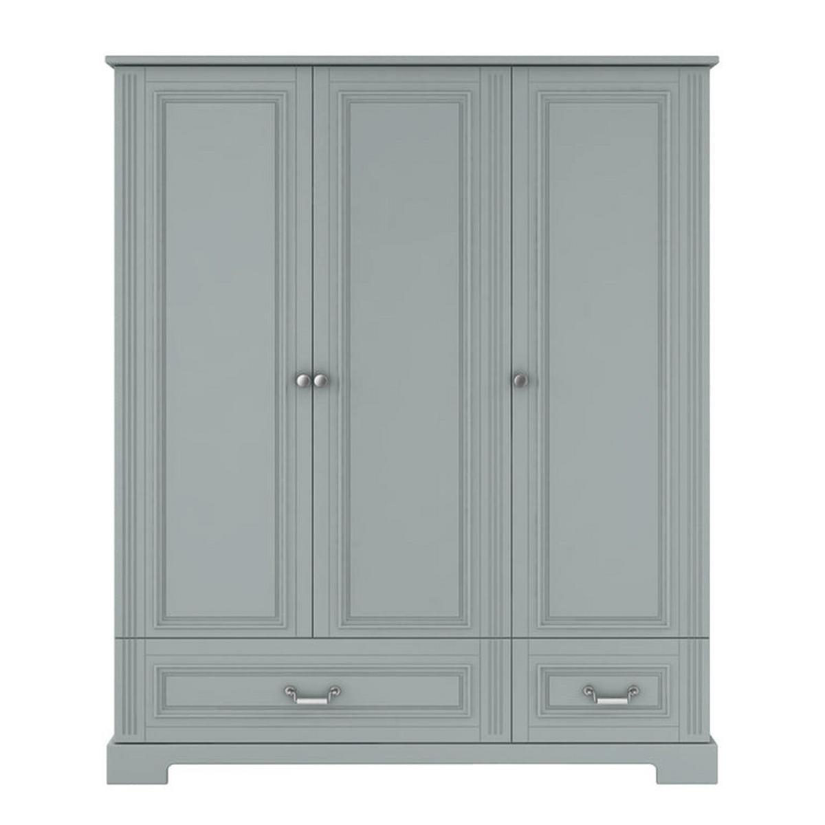 SKRIŇA 3 dvere Sivá - sivá, kompozitné drevo (150/180/51cm) - Petits-meubles