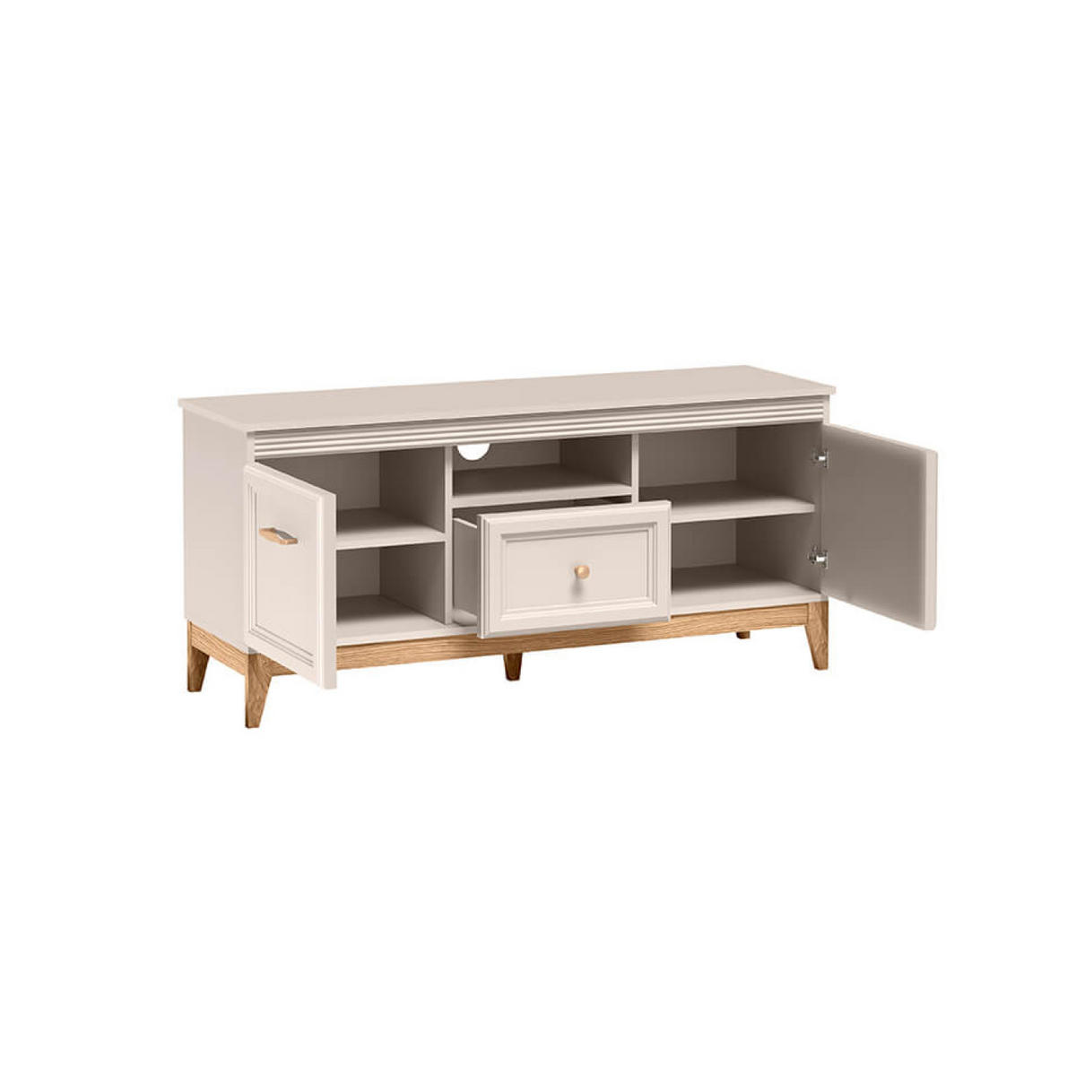 TV-LOWBOARD Windsor W-8 135,5 x 61,5 x 40,5 cm Kaschmir - Kaschmir/Eichefarben, Eichenholz/Holzwerkstoff (135.5/61.5/40.5cm) - Koseto