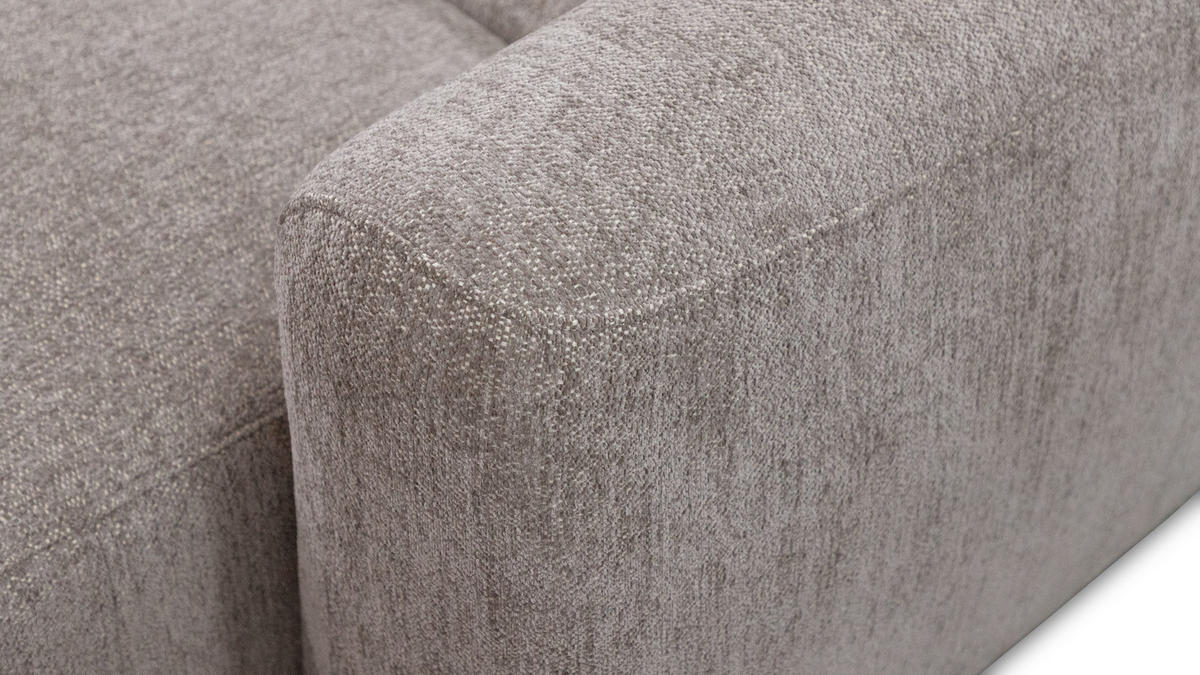 ECKSOFA NERO 4-Sitzer, dunkelbeige - Beige/Schwarz, Holz/Textil (272/81/159cm) - Courtois Laville