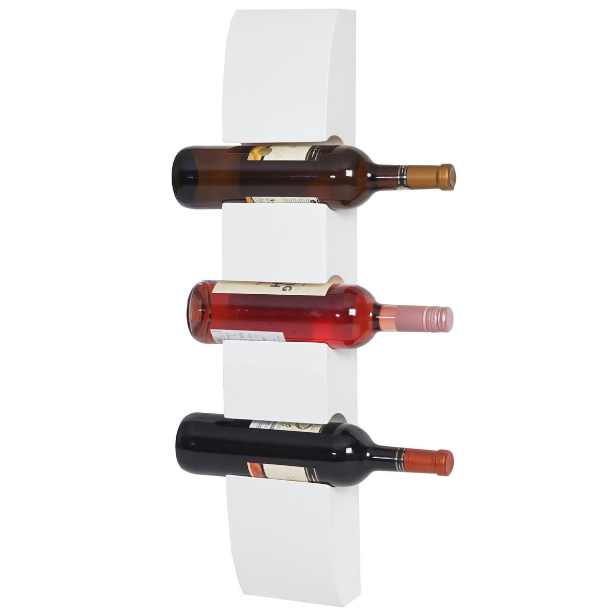 WEINREGAL MILLAU Weiß - Weiß, Holzwerkstoff (13/54/9cm) - MCW