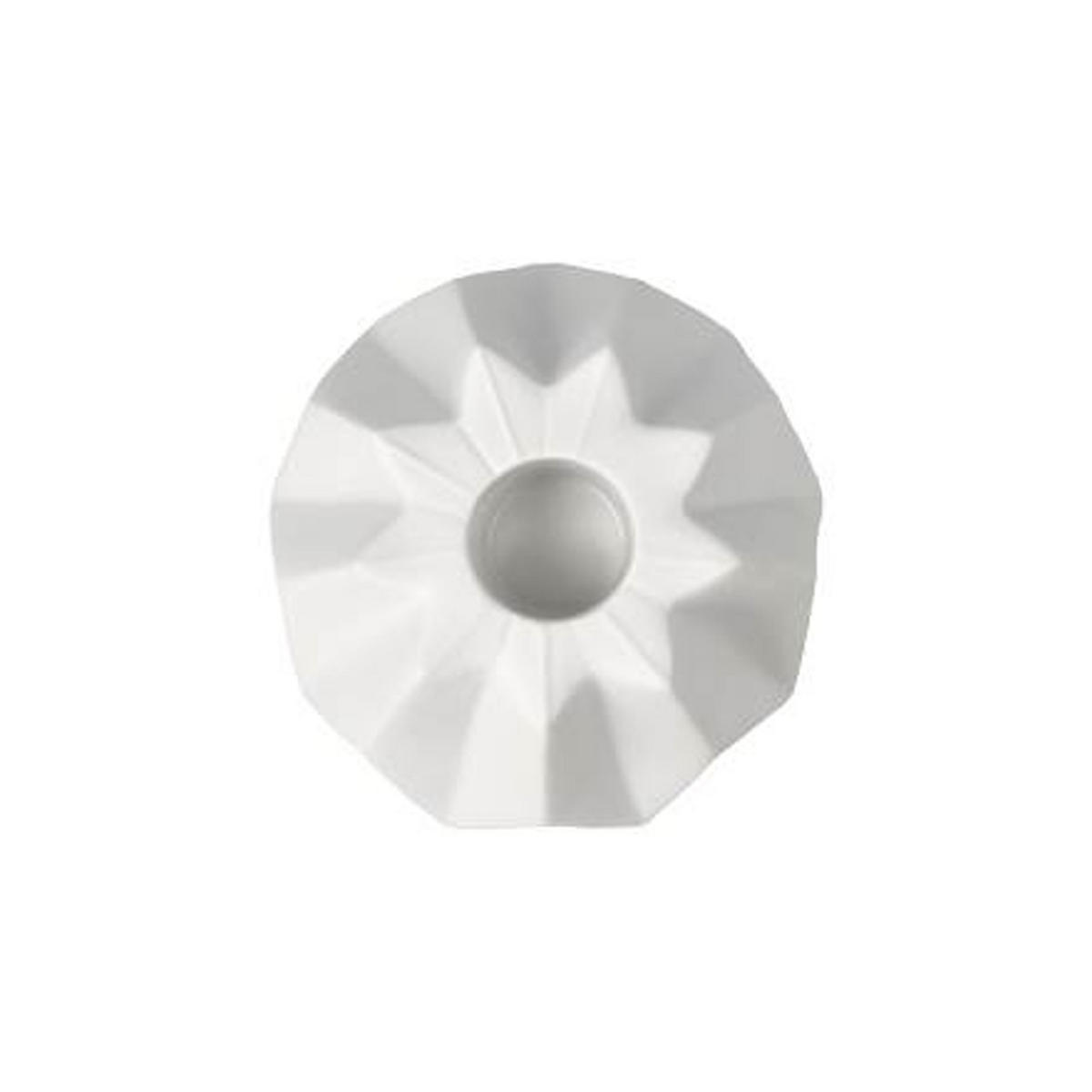 KERZENHALTER Polygono Star, Biskuitporzellan, Biskuit weiß, H 8 cm - Weiß, Keramik (9/8/9cm) - Goebel