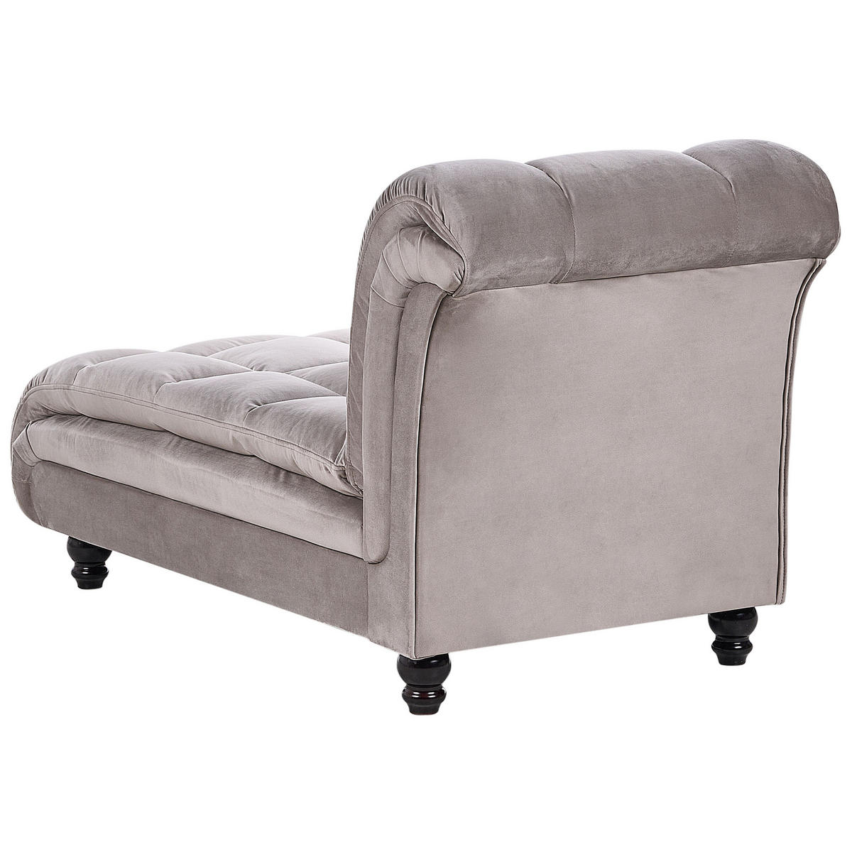 CHAISELONGUE taupe rechtsseitig Lormont - Braun, Textil (141/76/70cm) - Beliani