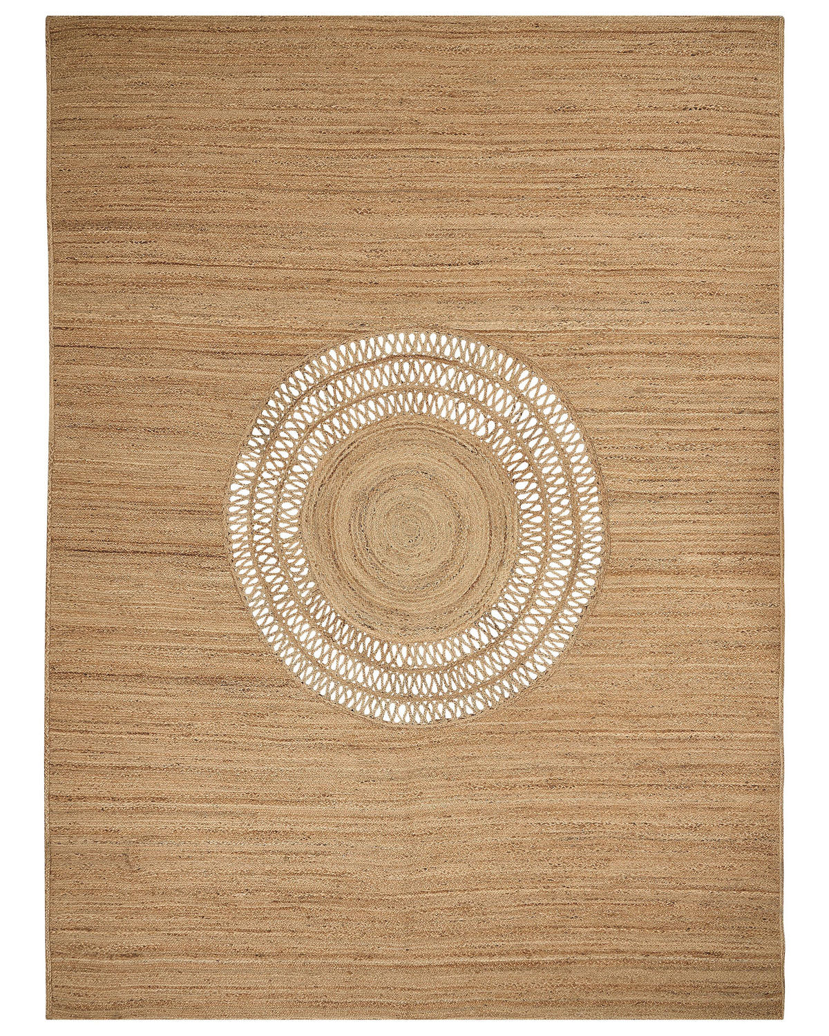 TEPPICH geflochten Beige 300/400 cm Bogazoren - Beige, Naturmaterialien (300/400cm) - Beliani