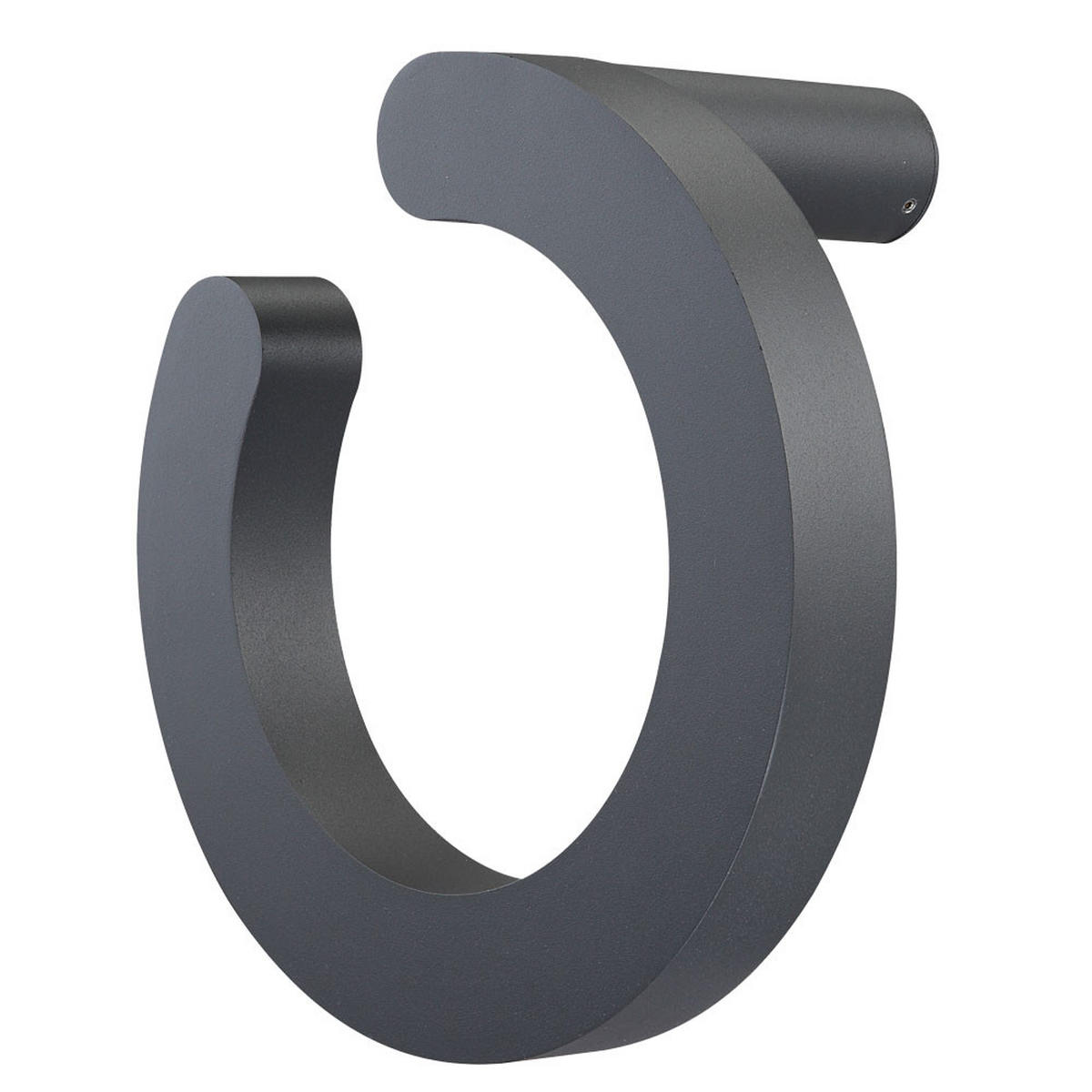 LED WANDLEUCHTE Aluminium Anthrazit 30 cm JANITA - Anthrazit, Metall (30/19/30cm) - Globo Lighting