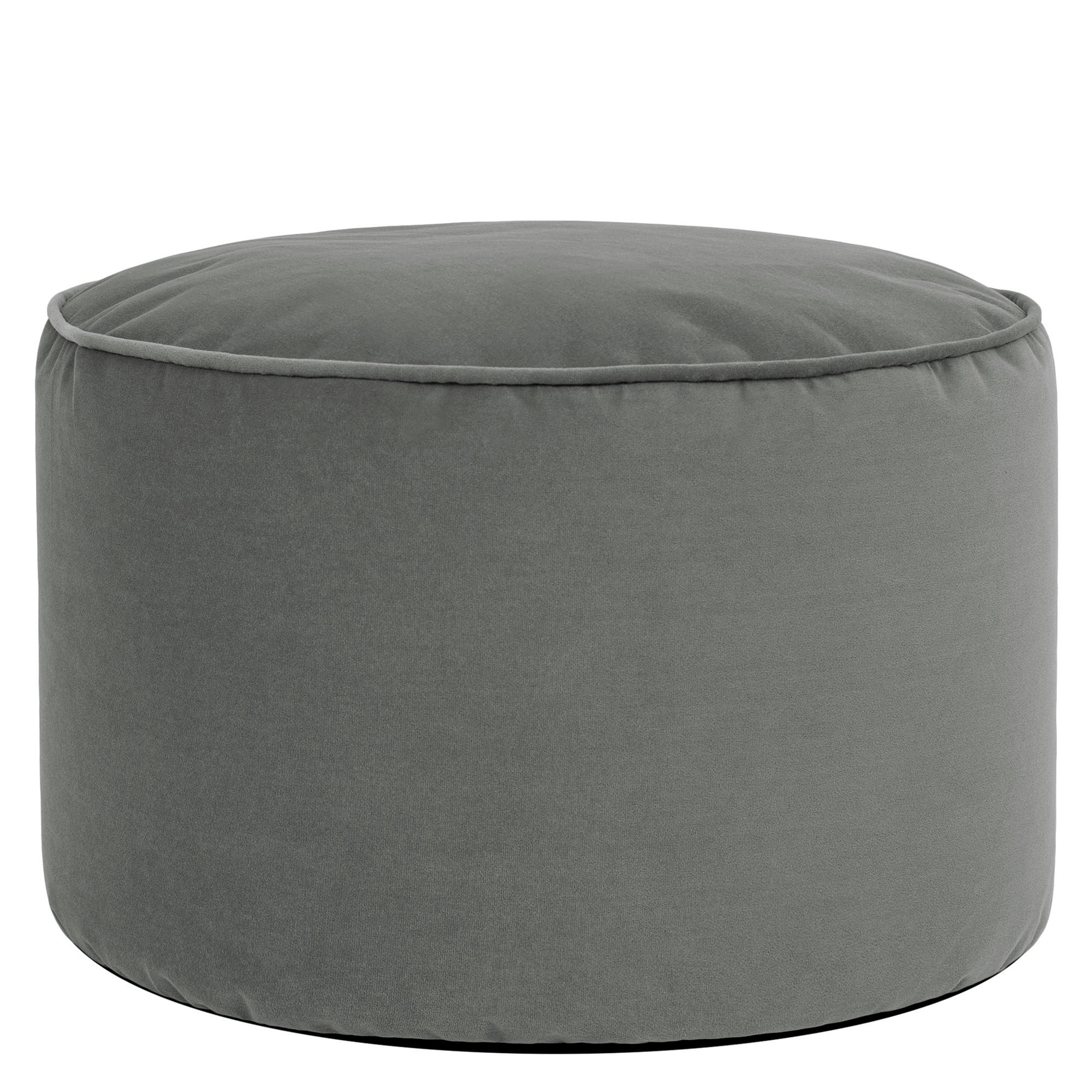 SITZPOUF Rund Milano - Grau, Textil (55/35/55cm) - icon