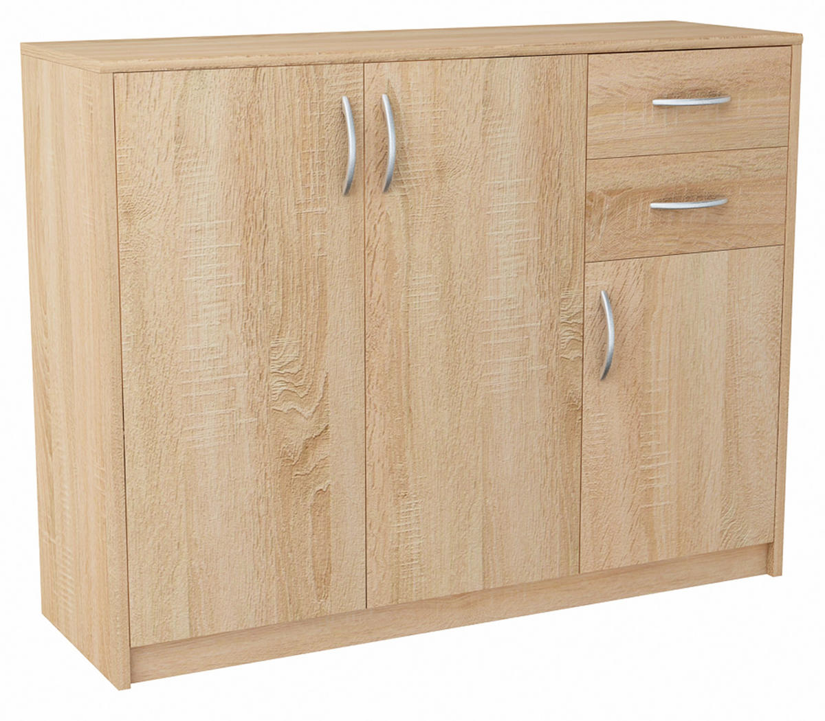 KOMMODE 3D2S Sonoma Eiche 110/35/85 cm - Sonoma Eiche, Holzwerkstoff (110/85/35cm) - Matkam Möbel