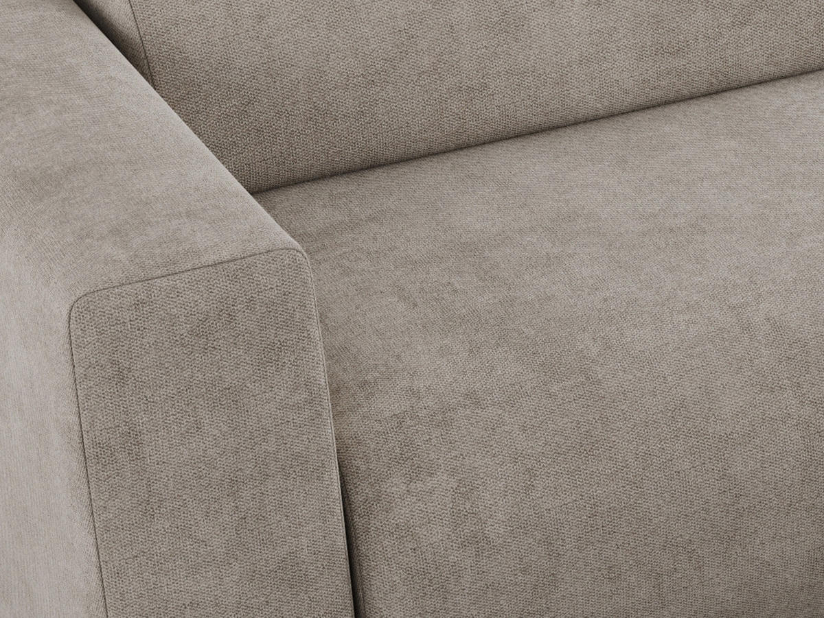 ECKSOFA PASADENA Beige Struktur - Links Seite - Beige/Schwarz, Kunststoff/Textil (288/180cm) - MKS