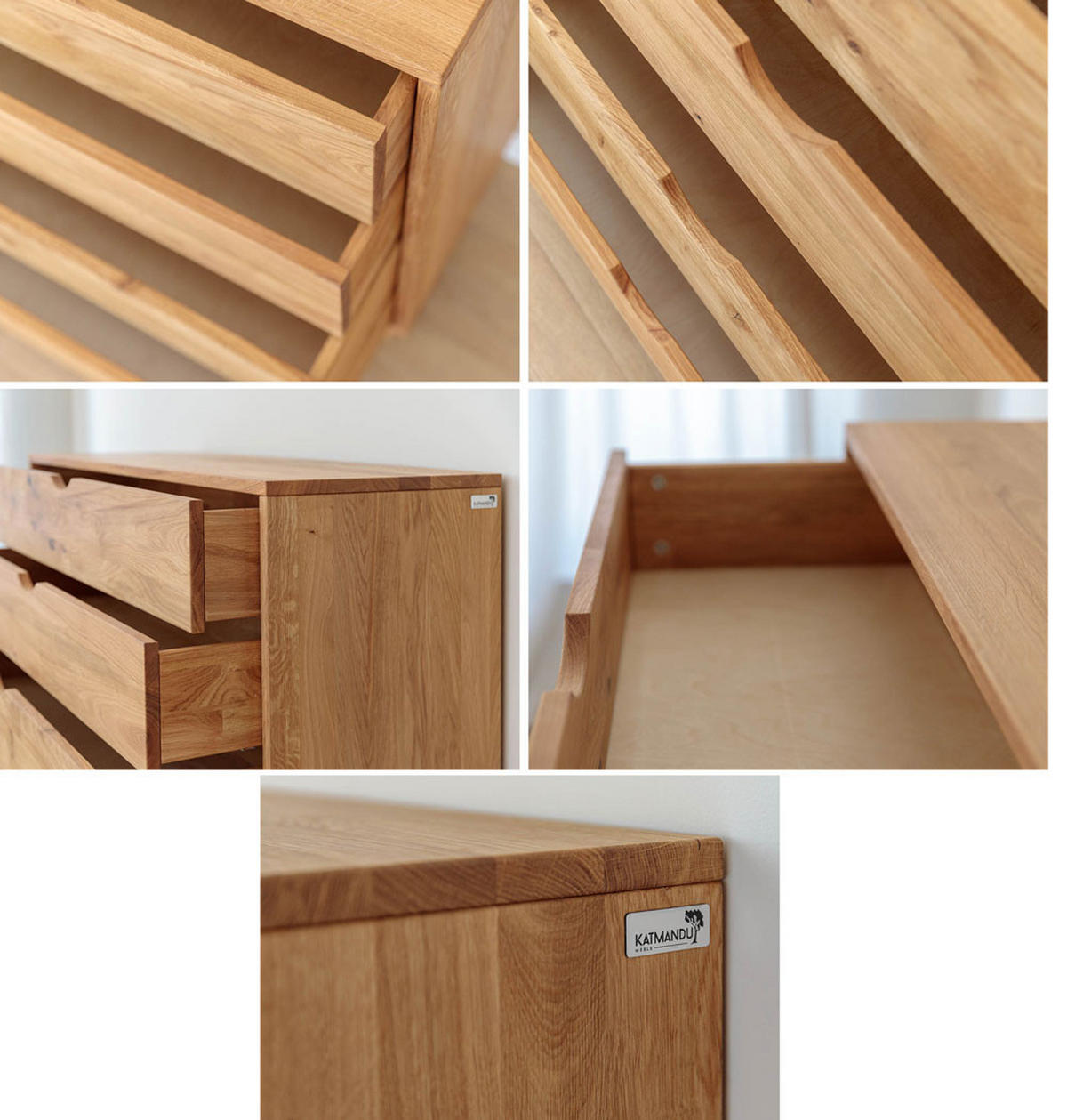 KOMMODE Simona Eiche Natur 110 / 40 / 90cm - Eichefarben, Holz (110/90/40cm) - Feldmann-Wohnen