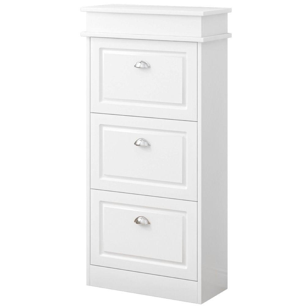 SCHUHSCHRANK, weiß 52/23/117 cm - Weiß, Holzwerkstoff (52/117/23cm)