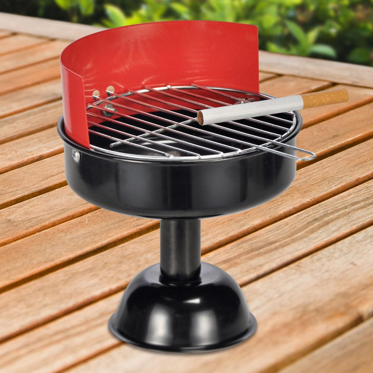 ASCHENBECHER im Grill-Design Maße: ca. Ø 13 x H 15cm - Transparent, Metall (13cm) - Haushalt International