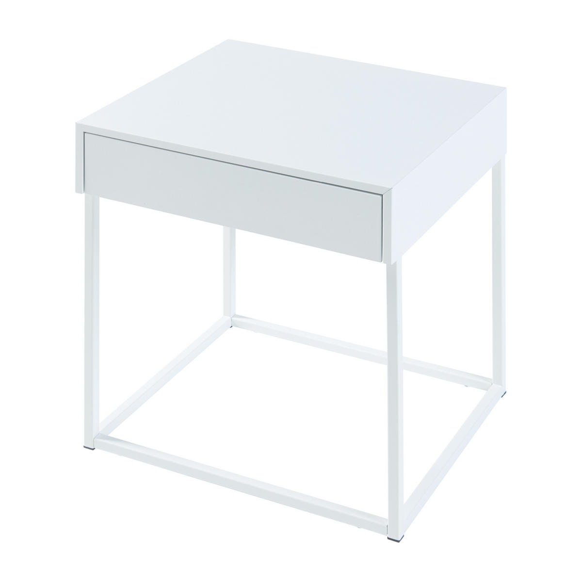 BEISTELLTISCH Rautjärvi - Weiß, Metall (41/43/50cm) - [en.casa]