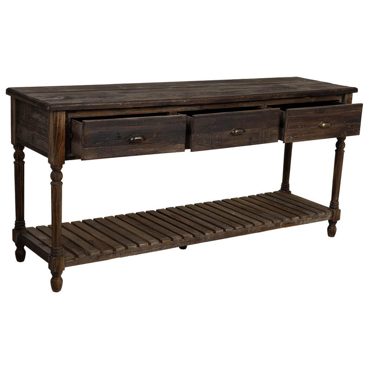 FLURTISCH aus gealtertem Holz 185x50x87 - Braun, Holz (50/184.5/86.8cm) - Wanderlust