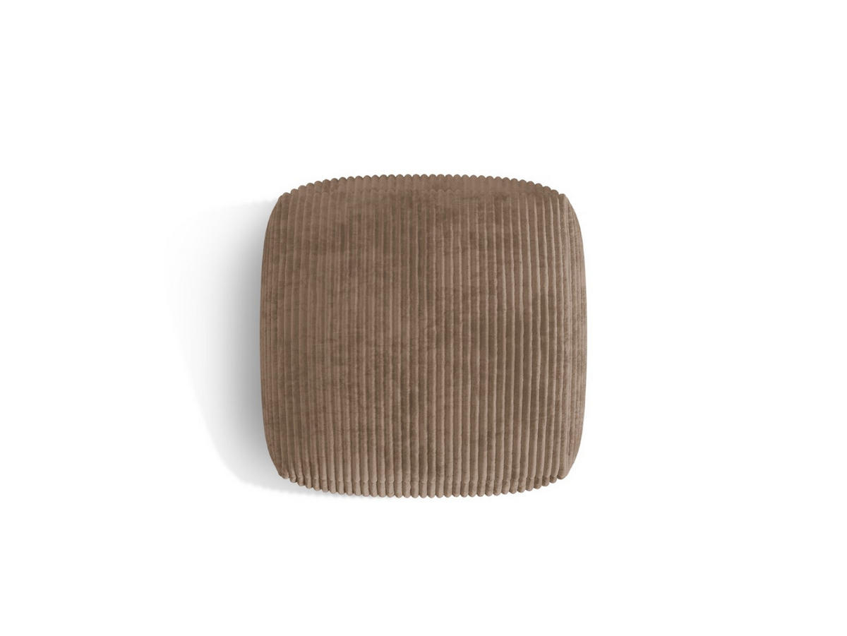 POUF Martina aus Cord eichel - Rotbraun, Textil (106/44/106cm) - Micadoni