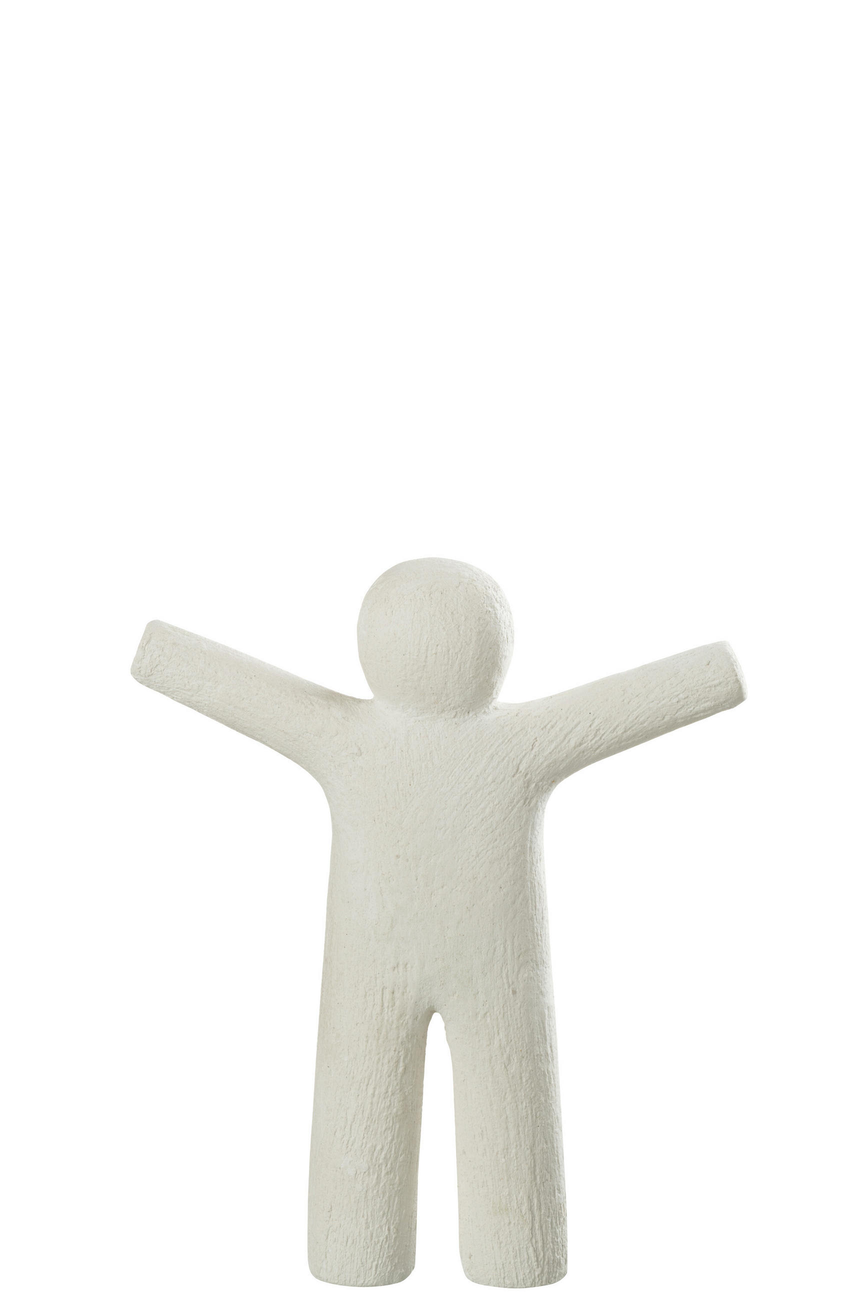 FIGUR P'TIT MAURICE - 26.5/4/31 cm - Weiß, Glas/Naturmaterialien (4/31/26.5cm) - J-Line