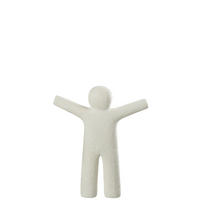 FIGUR P'TIT MAURICE - 26.5/4/31 cm - Weiß, Glas/Naturmaterialien (4/31/26.5cm) - J-Line