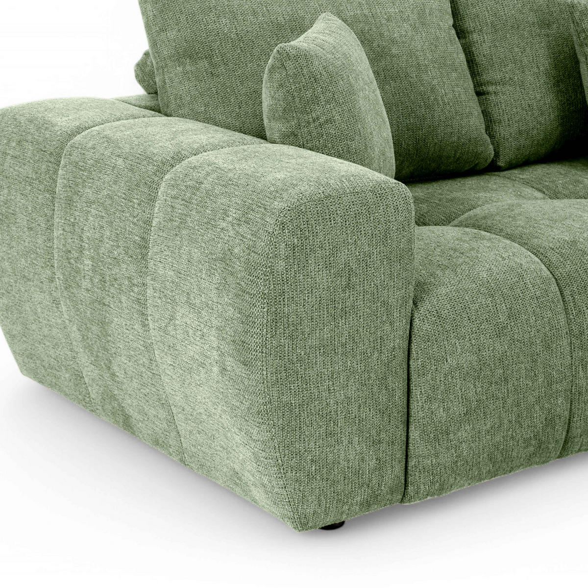 SOFA 3-Sitzer, Grün - Grün, Textil (205/270cm) - Oviala