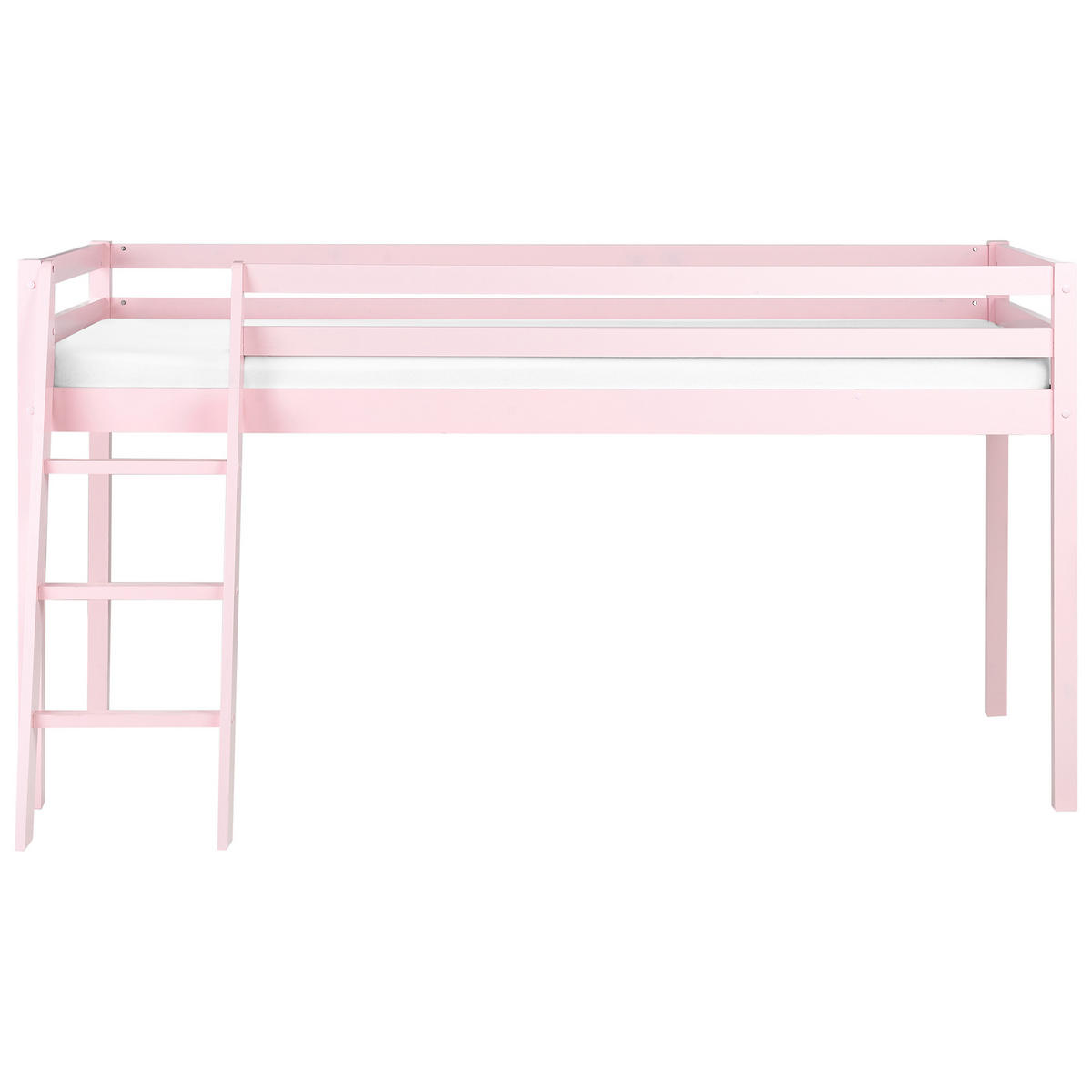 HALBHOCHBETT 90x200 cm Rosa Ascoux - Pink, Holz (90/200cm) - Beliani