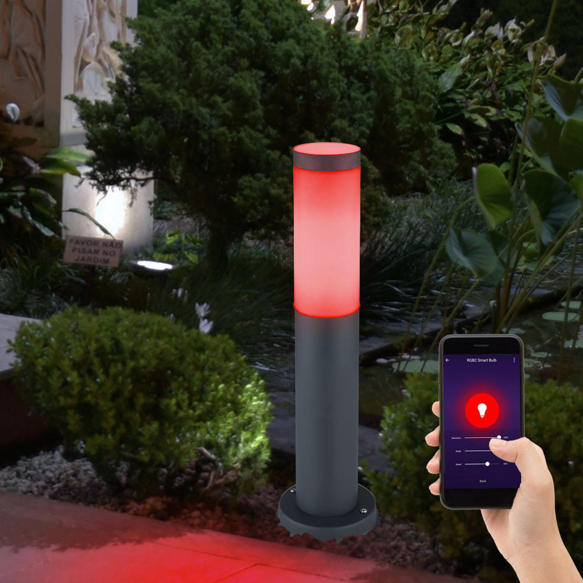 LED AUSSENLEUCHTE BOSTON Edelstahl Anthrazit - Anthrazit, Kunststoff (7.6/7.6/45cm)
