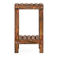 BADEZIMMERREGAL Kinnula - Dunkelbraun, Holz (30/50/30cm) - [en.casa]