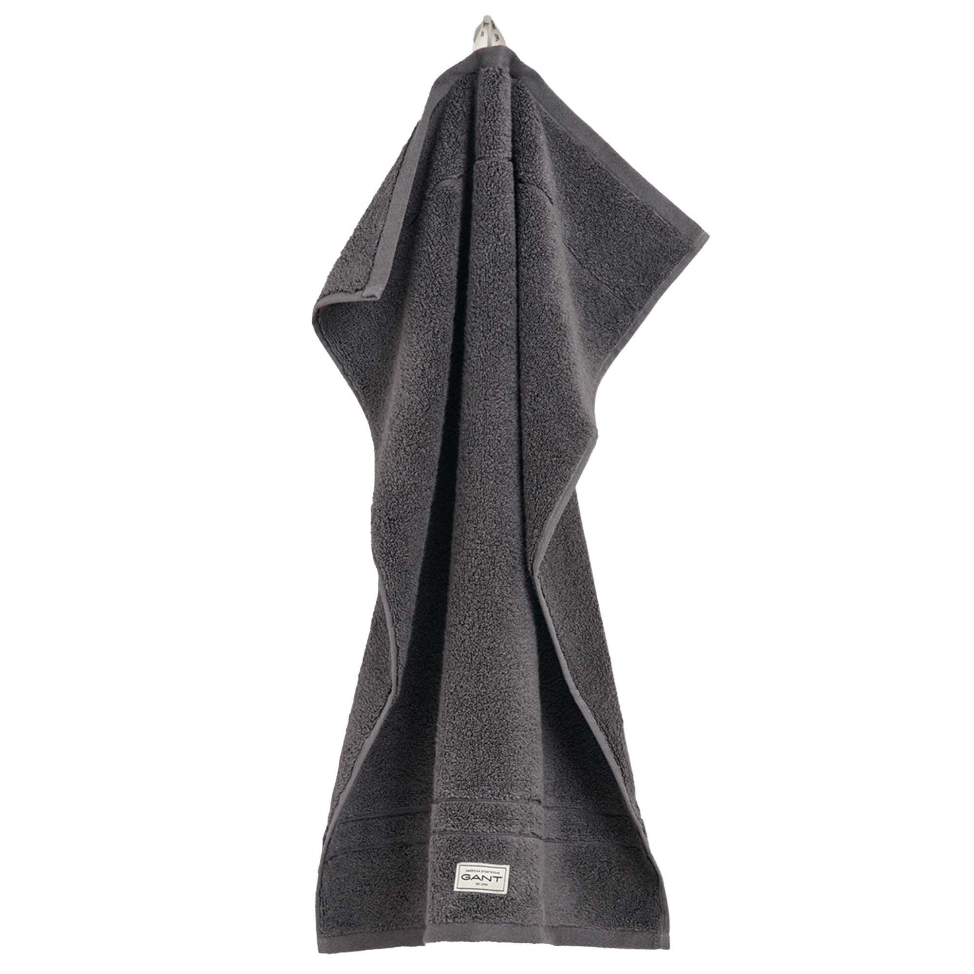 GÄSTETUCH Unisex Premium Towel Grau Baumwolle - Dunkelgrau, Textil (50/30cm) - GANT