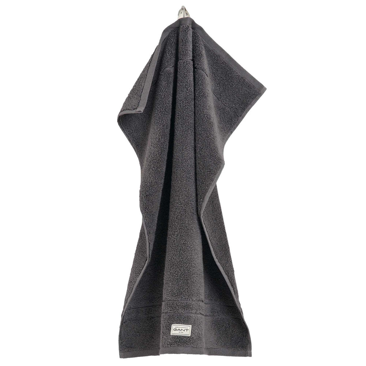 GÄSTETUCH Unisex Premium Towel Grau Baumwolle - Dunkelgrau, Textil (50/30cm) - GANT