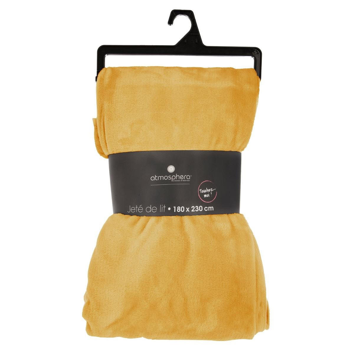 FLEECEDECKE Uni 180/230 cm - Gelb, Textil (180/230cm) - Atmosphera Createur d´interieur