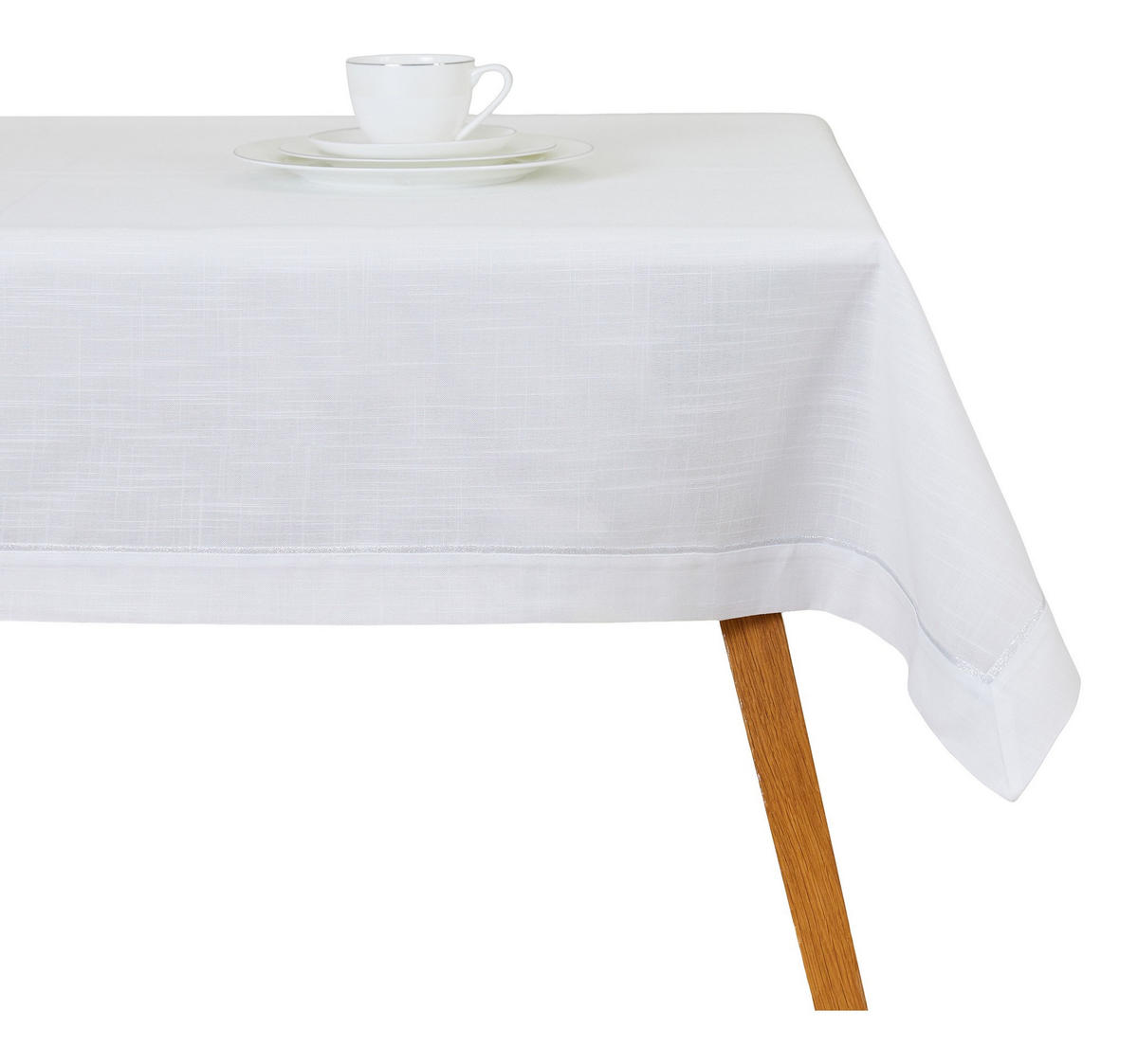 TISCHDECKE Tideno - Silberfarben, Textil (180/130/1cm) - home&you